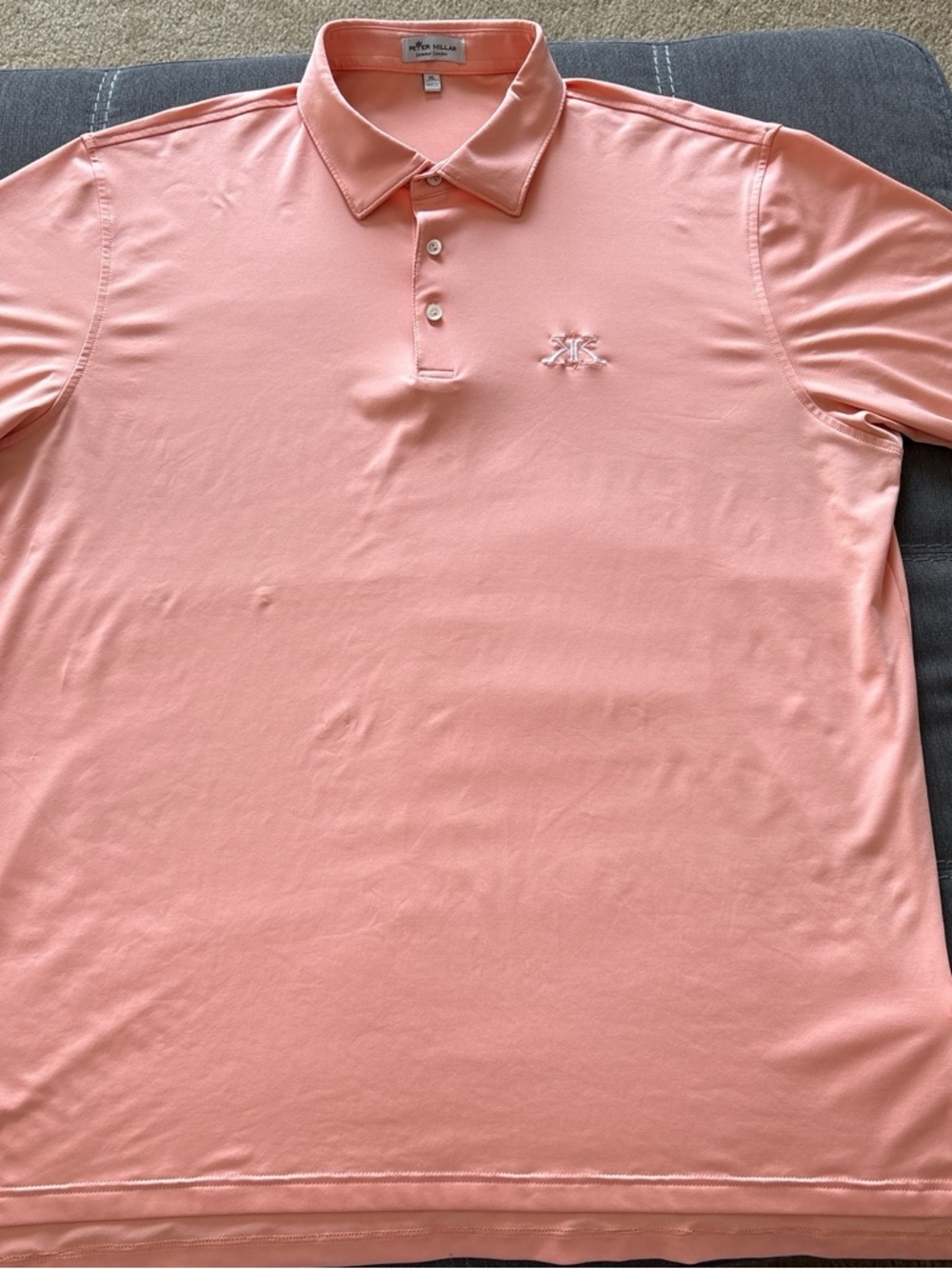 Peter Millar Golf Polo Shirt Summer Comfort Men's Size: XL Peach